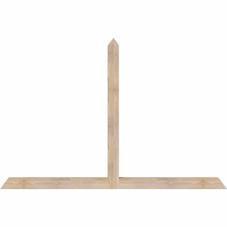 Ekena Millwork Portland Smooth Timber Gable Bracket, Douglas Fir, 72"W x 48"H x 3 1/2"D x 3 1/2"F, 16/12 Pitch GBW072X48X0404POR00SDF